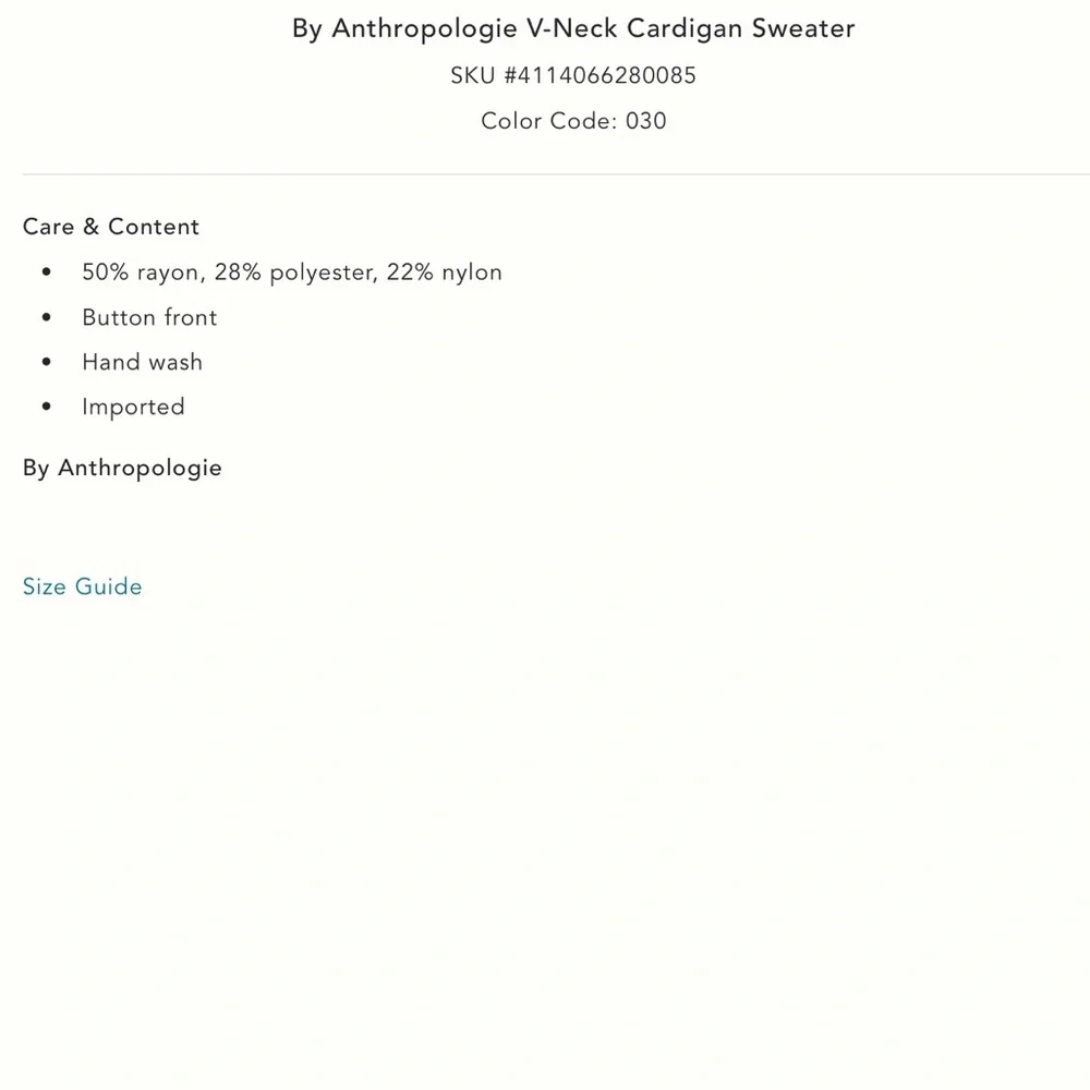 ANTHROPOLOGIE CARDIGAN SWEATER SIZE SMALL NWT - Picture 5 of 8